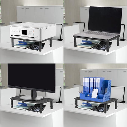 Bracwiser Monitor Stand Riser, Metal Computer Stand, 3 Height Adjustable Screen - Image 8