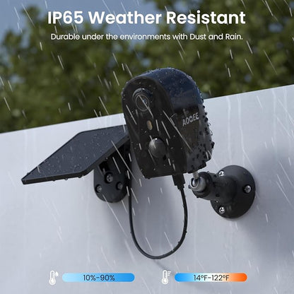 AOQEE Solar Camera Outdoor Wireless-2K Battery Powered Outside Cameras - Image 8