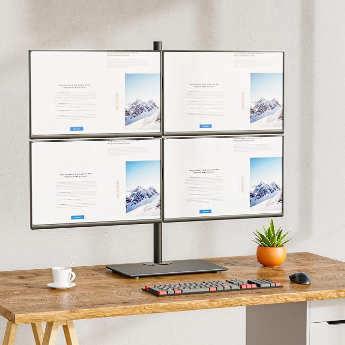 WALI Freestanding Quad Monitor Mount - Image 8