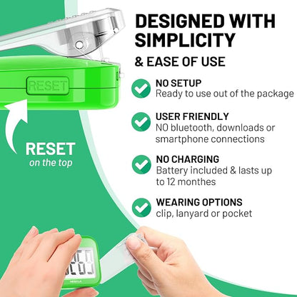 3D Pedometer for Walking, Simple Step Counter - Image 3
