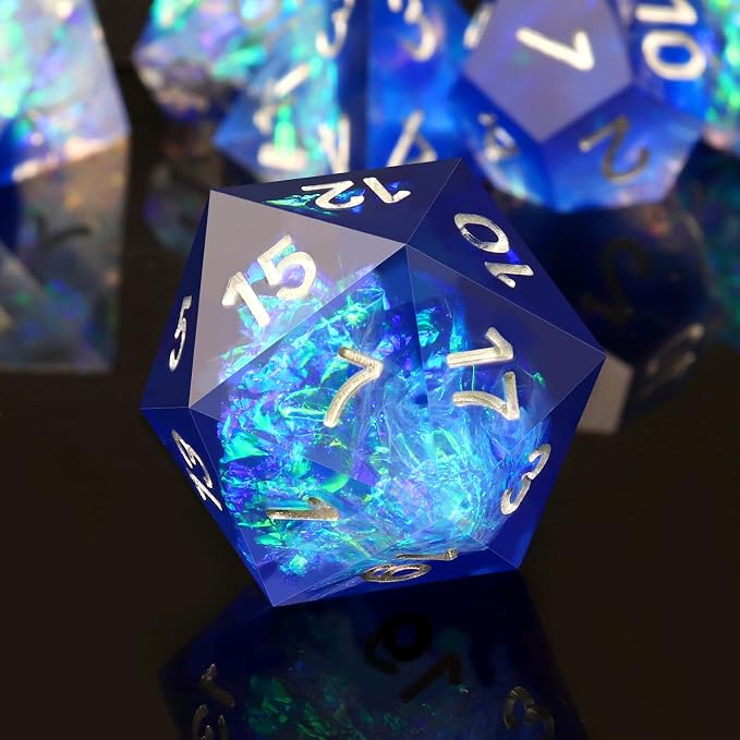 Haxtec DND Dice Set Sharp Edge Resin Dice - Image 3