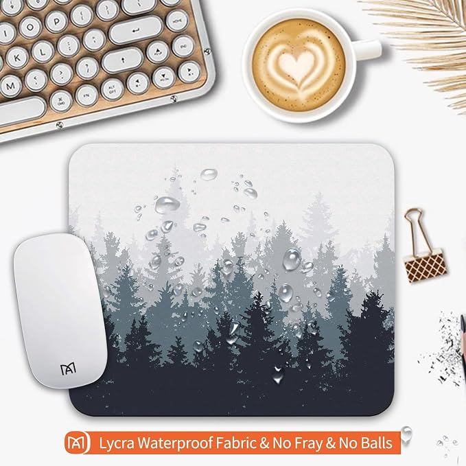 Square Mouse Pad Forest, Personalized Premium-Textured Custom Mouse Mat Design - Image 3