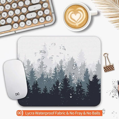 Square Mouse Pad Forest, Personalized Premium-Textured Custom Mouse Mat Design - Image 3