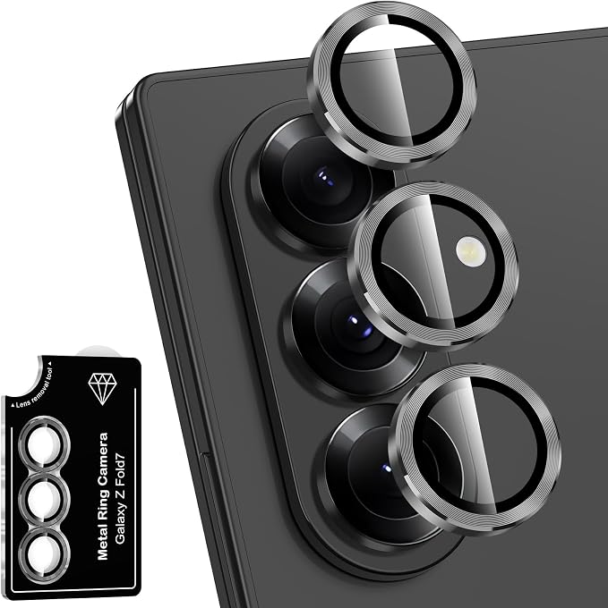 for Samsung Galaxy Z Fold 7 Camera Lens Protector, Individual Metal Ring by Btscase