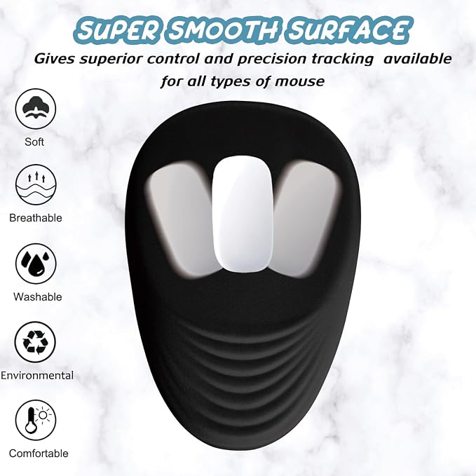 Black Ergonomic Mouse Pad Wrist Support, Mouse Pad - Image 2
