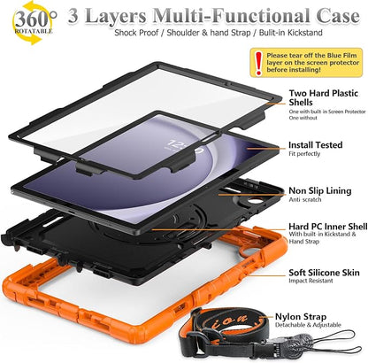 SEYMAC stock Case for Samsung Galaxy Tab A9+ Plus 11'', Full-Body Drop - Image 7