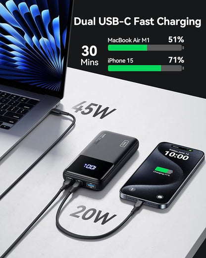 INIU Power Bank, 20000mAh 65W Compact USB C Laptop Portable Charger, PD QC Fast - Image 4