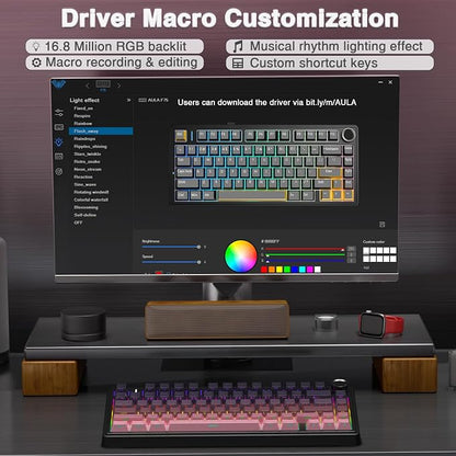 AULA F75 Pro Wireless Mechanical Keyboard, 75% Hot Swappable Custom Keyboard - Image 7