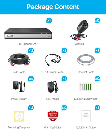 ZOSI 3K Lite 16CH Security Camera System, AI Human Vehicle Detection, Night - Image 9