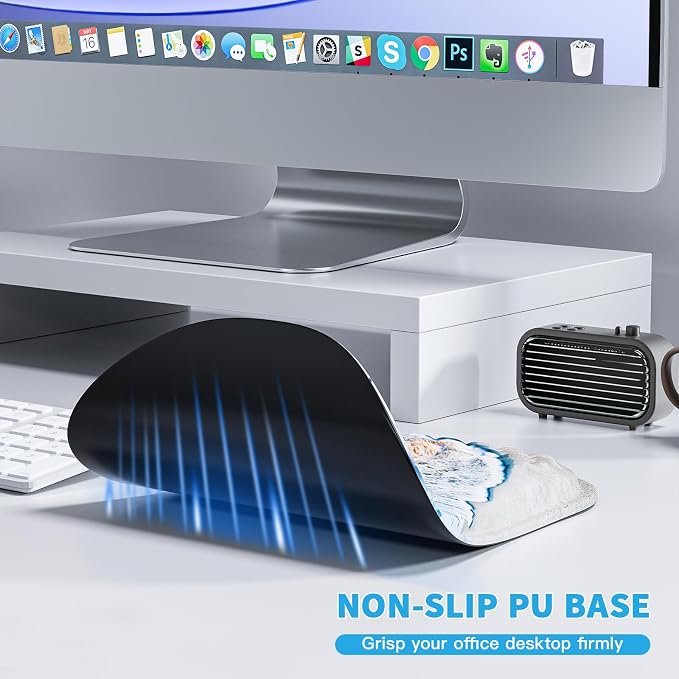 Mouse Pad with Wrist Rest, Ergonomic Mousepads with Wrist Support, Soft Lycra - Image 5