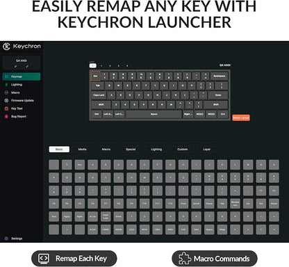 Keychron Q4 Wired Custom Mechanical Keyboard, 60% Layout QMK/VIA Programmable - Image 3