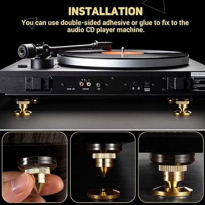 Facmogu 4PCS Golden Speaker Isolation Spikes - Image 6