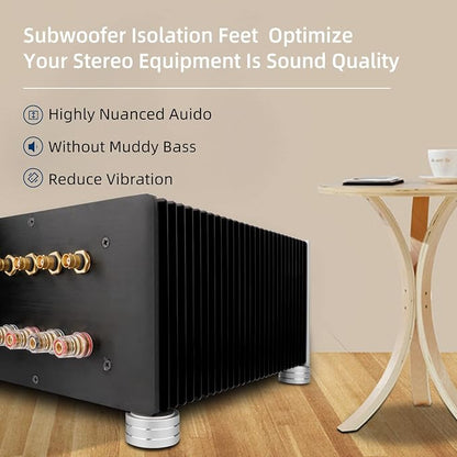 Monosaudio Isolation Feet HiFi Feet 4Pcs 40x20mm Aluminum Universal Turntable - Image 2