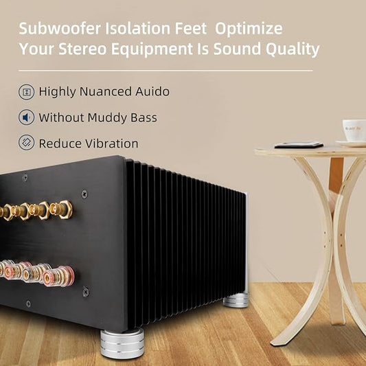 Monosaudio Isolation Feet HiFi Feet 4Pcs 40x20mm Aluminum Universal Turntable - Image 2