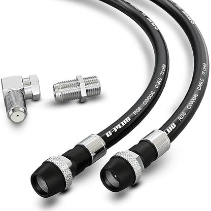 G-PLUG RG6 Coaxial Cable 25FT – Triple Shielded, Waterproof, 75 Ohm by G-PLUG