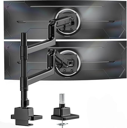 monTEK Dual Monitor Arm for up to 57" and 59.4 lbs Ultrawide Screen, Aluminum by monTEK