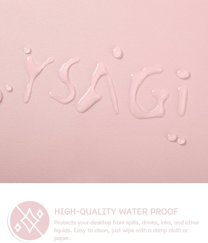 YSAGi Non-Slip Leather Desk Pad, Waterproof Laptop Computer Desk Keyboard Mat - Image 3