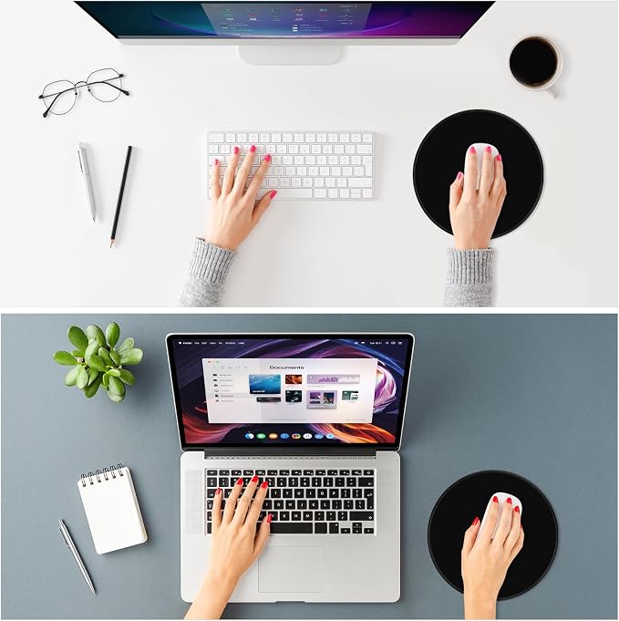 ITNRSIIET Mouse Pad Non-Slip Rubber Base Smooth Surface Stitched Edges - Image 2