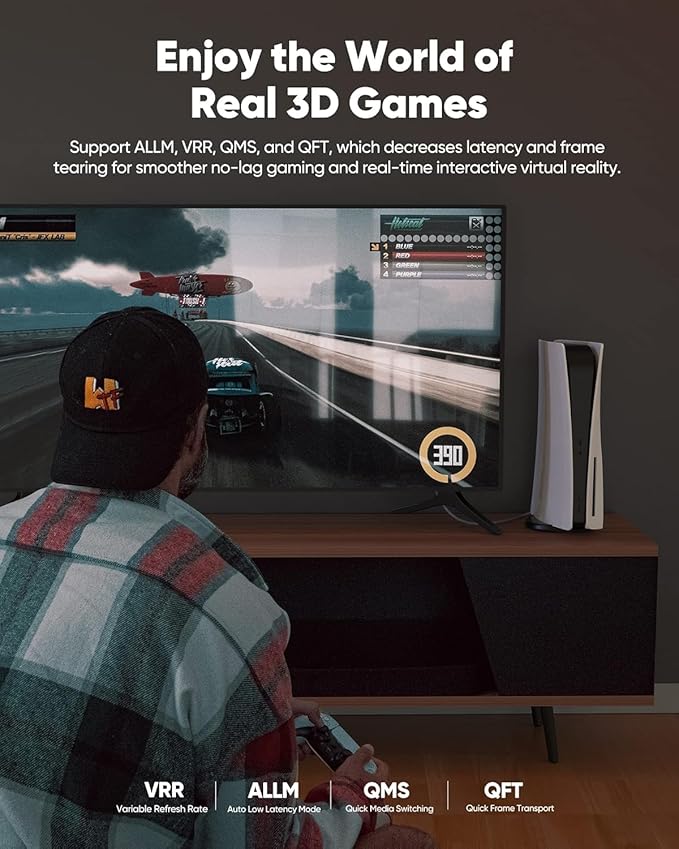 Highwings 8K@60 Long HDMI Cable 13FT/4M, 48Gbps 2.1 High Speed Gaming HDMI Cord - Image 4