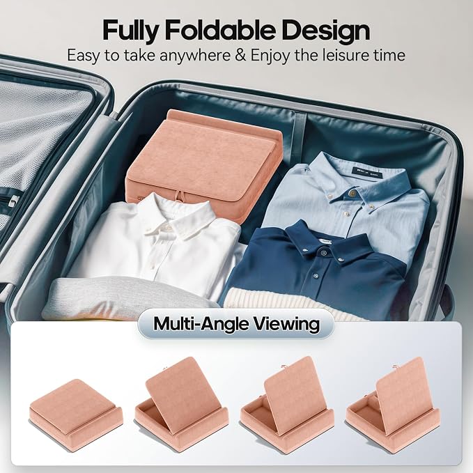 KDD Tablet Pillow Stand with Storage, Foldable iPad Holder - Image 4