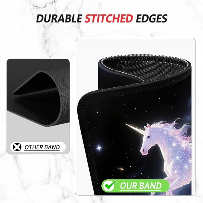 ITNRSIIET Mouse Pad Non-Slip Rubber Base Smooth Surface Stitched Edges - Image 5