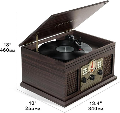 Victrola The Quincy 6-in-1 Bluetooth Record Player & Multimedia Center - Image 8