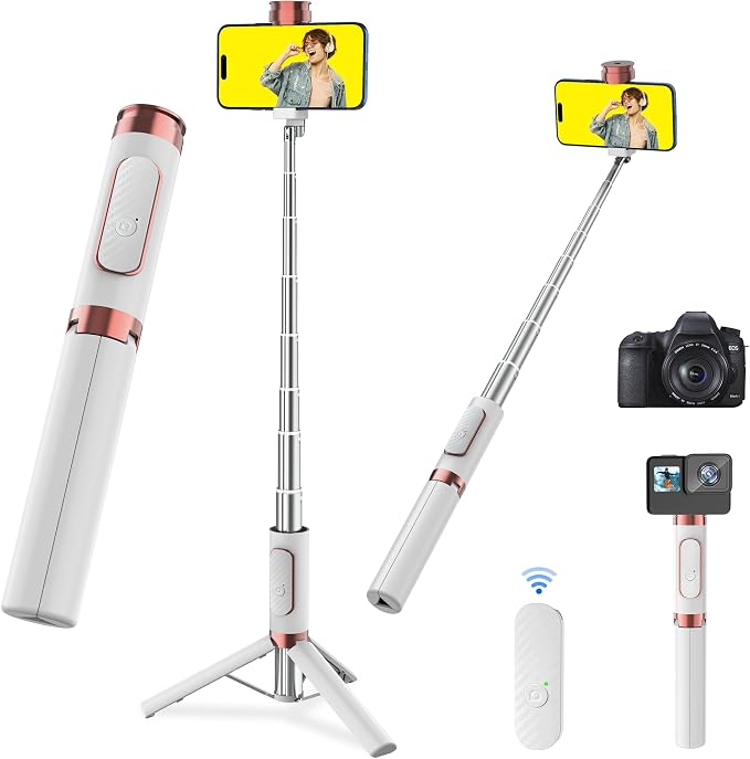 CellphoneTripod with Remote, Aluminum Alloy Selfie Stick Tripod, Best Foldable by Unknown