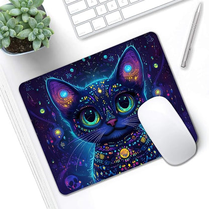 Mouse Pad, Cute Purple Cartoon Cat Mouse Pads - Image 5