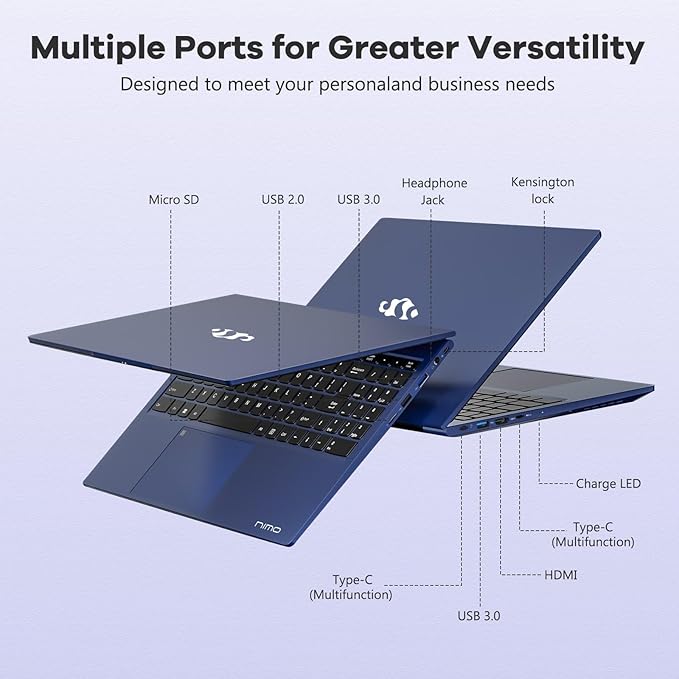 NIMO 15.6" IPS FHD-Gaming-Laptop, AMD Ryzen 5 6600H 6-Cores 660M GPU 64GB DDR5 - Image 5