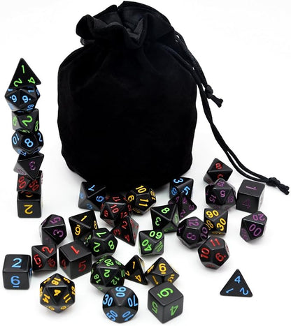 5 Sets New Black Polyhedral Dice - Image 5