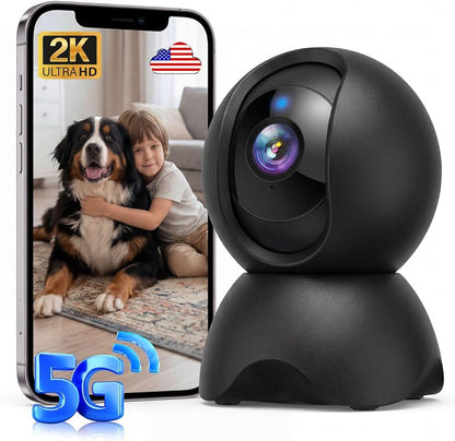 2K 5G Indoor Security Camera, No Subscription AI Baby Monitor by YYSY