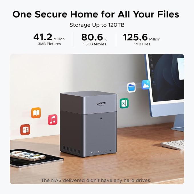 UGREEN NASync DH4300 Plus 4-Bay Desktop NAS, Support Capacity 120TB, Remote - Image 3