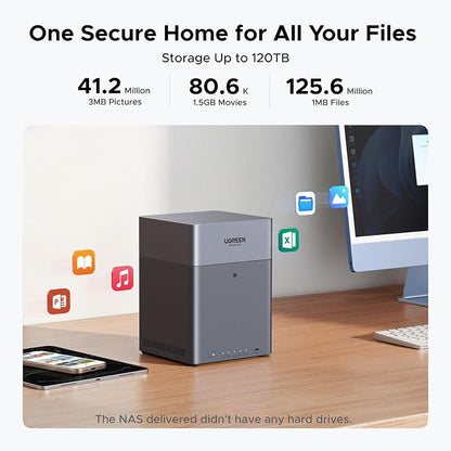 UGREEN NASync DH4300 Plus 4-Bay Desktop NAS, Support Capacity 120TB, Remote - Image 3