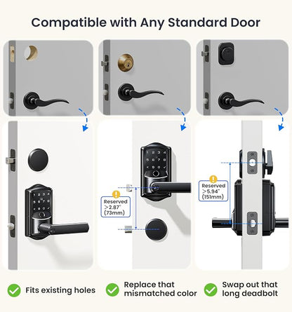 Veise VE029-E Wi-Fi Smart Lever Lock - Image 12