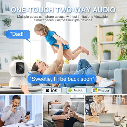 3K Indoor Camera with 64GB Card, Human/Pet/Facial AI Detection, Dog/Cat/Pet - Image 4
