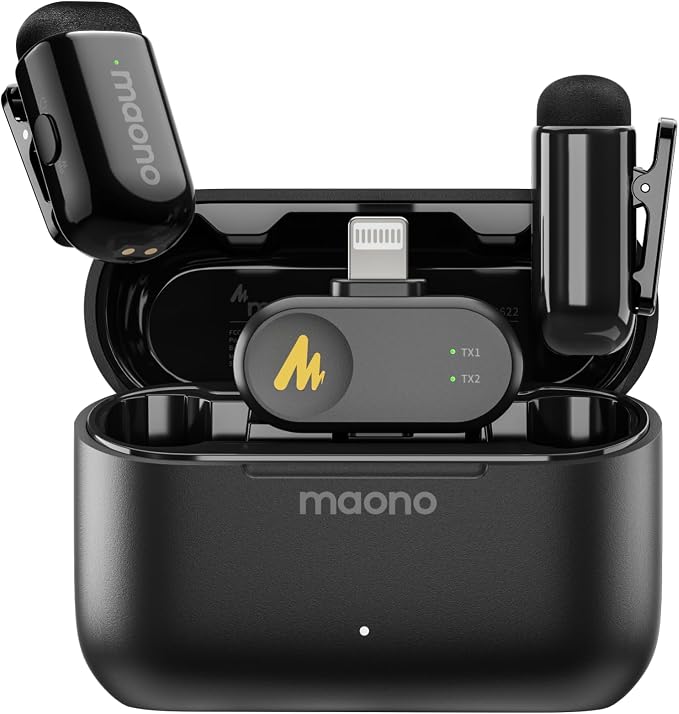 MAONO Wave T1 Mini Wireless Lavalier Microphone by MAONO