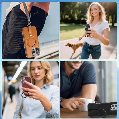 Leather Case, Suitable for iPhone 16 Pro Case, Invisible Magnetic Design - Image 5