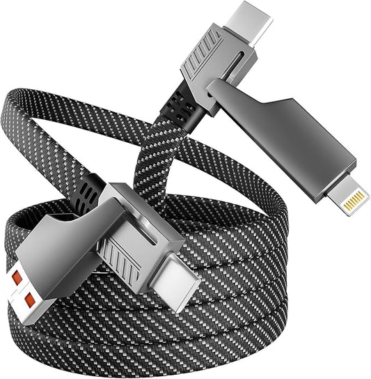 4 in 1 Charging Cable Fast Charging 65W, USB C Cable 4-in-1 USB Multi Charging by MPATIBY