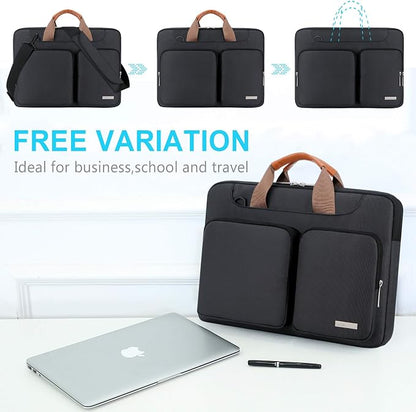 Lacdo 360° Protective Laptop Shoulder Bag, 16 inch Laptop Bag - Image 5