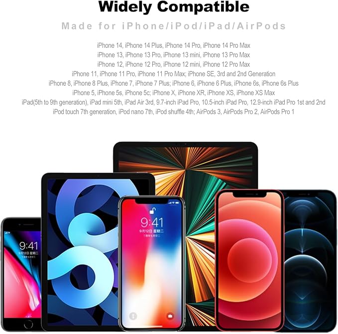 Lightning Cable 10 FT 3Pack Extra Long iPhone Charger Cable Nylon Braided Fast - Image 8