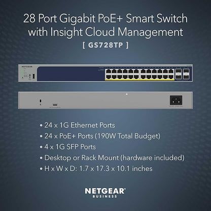 NETGEAR 28-Port PoE Gigabit Ethernet Smart Switch - Image 2