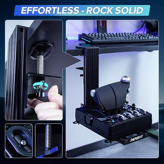 Reashy Hotas Mount, Joystick Mount, Aluminum Flight Stick Desk Mount - Image 3