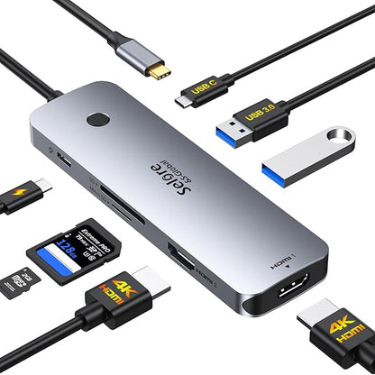 Selore USB C Docking Station Dual HDMI Monitor, USB C to Dual HDMI Adapter by SeloreS-Global
