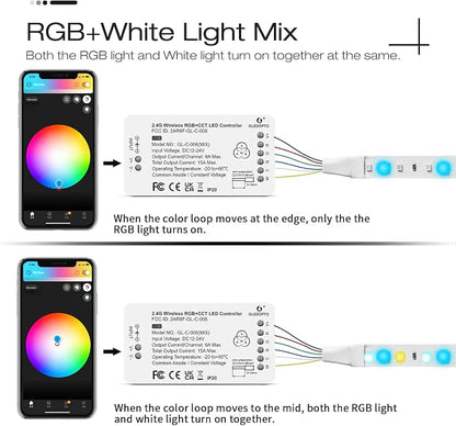 GLEDOPTO ZigBee 3.0 LED Strip Controller RGB+CCT Mix Dimmable Compatible - Image 2