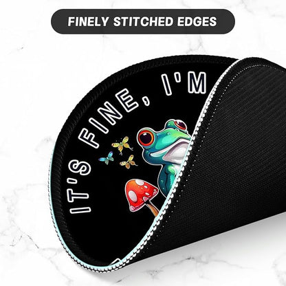 ITNRSIIET Round Mouse Pad with Stitched Edge Premium-Textured Waterproof - Image 4