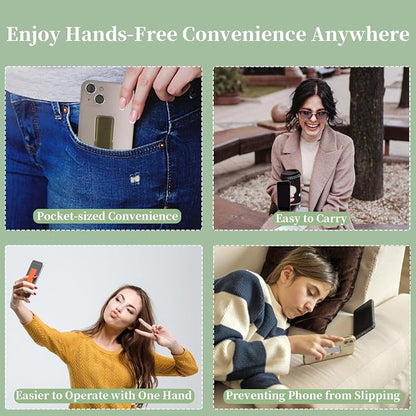 Phone Grip Strap Holder, 4 Pack Adhesive Flat Cellphone Stand Handle Kickstand - Image 2