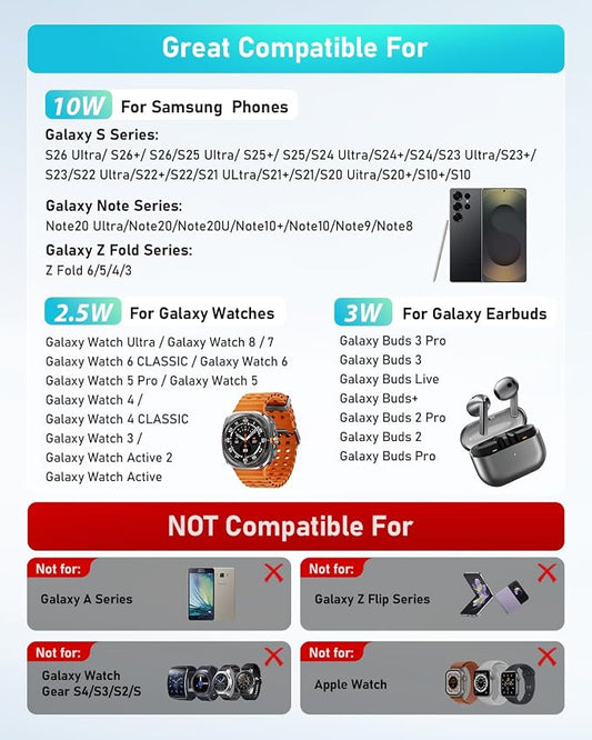Wireless Charger for Samsung: 3 in 1 Wireless Charging Station for Samsung - Image 2