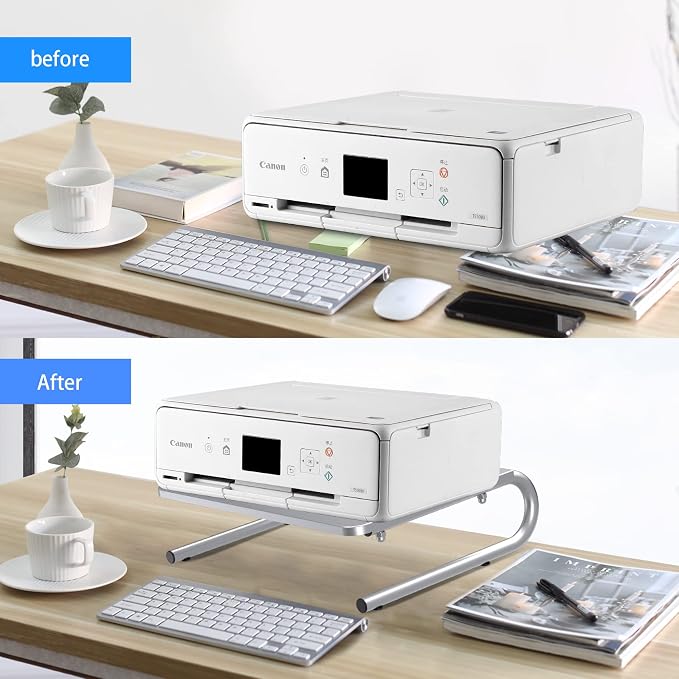 suptek Monitor Stand Riser, Laptop Holder Printer Riser Desk Accessories - Image 4