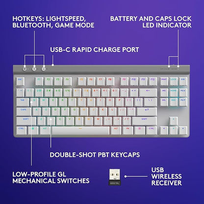 Logitech G515 Wireless Gaming Keyboard TKL, LIGHTSYNC RGB, Thin Tenkeyless - Image 6