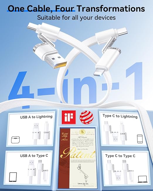 SHEZI 4-in-1 USB C Cable Compatible - Image 2